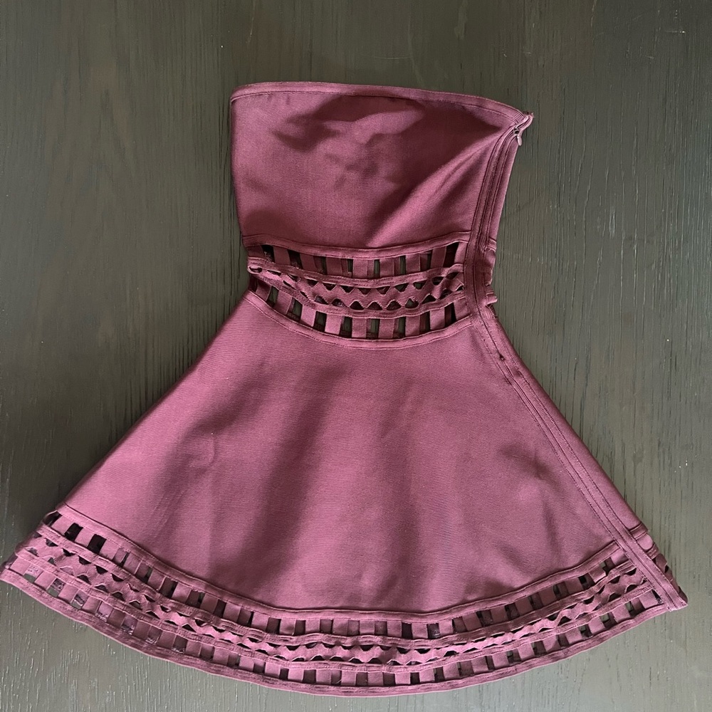 House of CB London Maroon Mini Dress